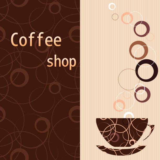 Template for a tea, coffee, chocolate menu vector art illustration