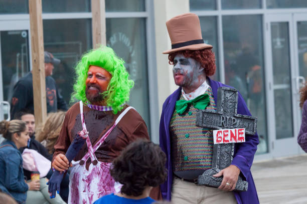 ASBURY PARK, NEW JERSEY - October 1, 2016: Zombies take over the Asbury Park Boardwalk during the 2016 New Jersey Zombie Walk