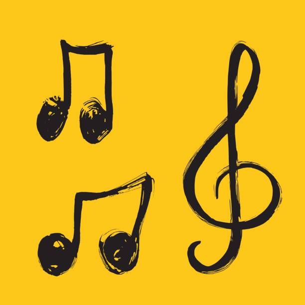 Music note icon - ilustração de arte vetorial
