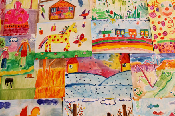 istock a lot of bright children's drawings 655178714