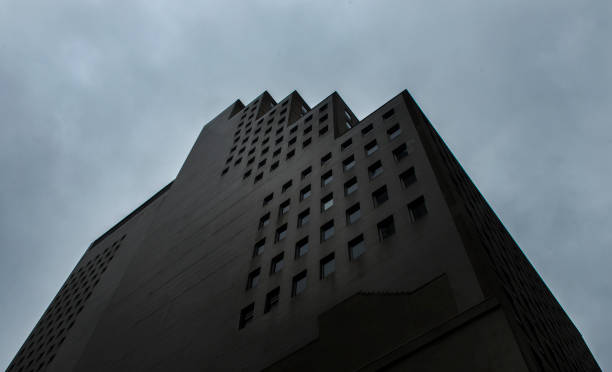 istock Low angle view of modern building in New York City 655178800