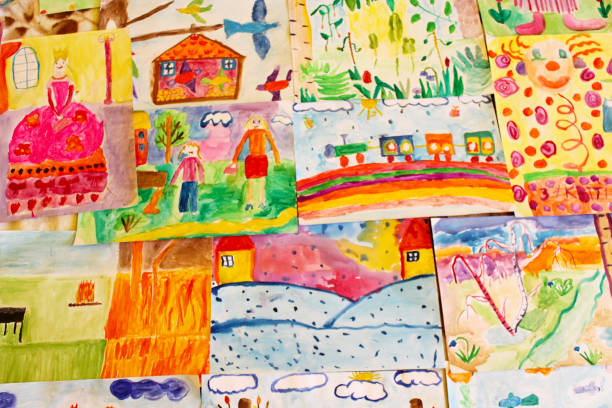 istock a lot of bright children's drawings 655178802