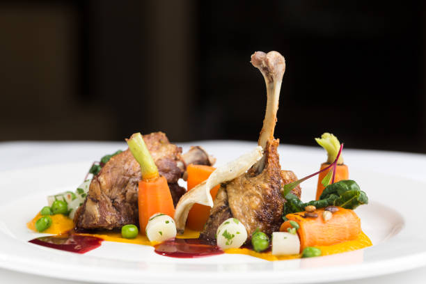 istock duck with vegetables served in a beautiful style 655185674