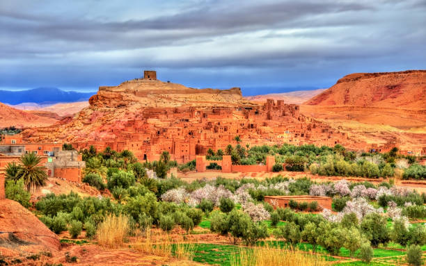 istock Ait Benhaddou village and flowering trees - Morocco 655187858