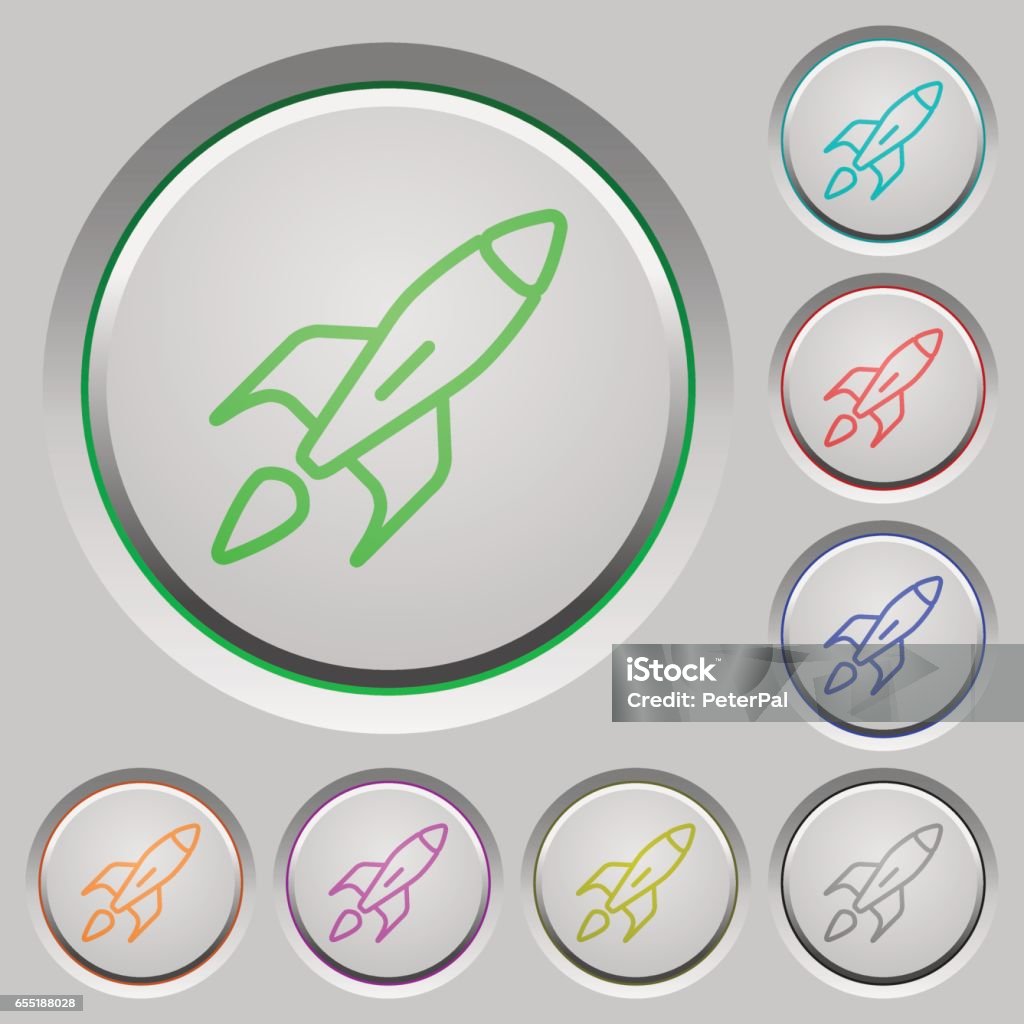 Rocket Button Rocket Push Buttons Stock Illustration - Download Image Now ...