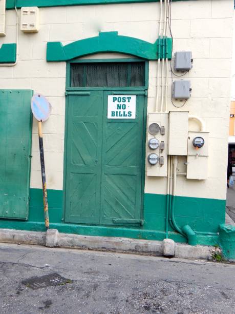 istock Door with a posted bill 655205440