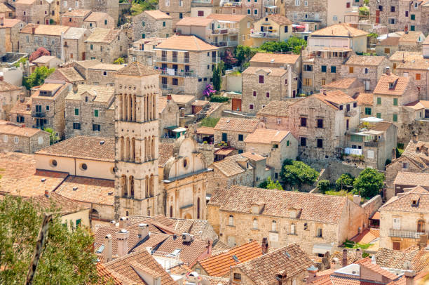 istock Roof tops - Hvar 655224474