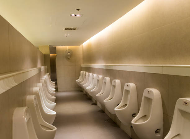 istock toilet Men's bathroom 655237810