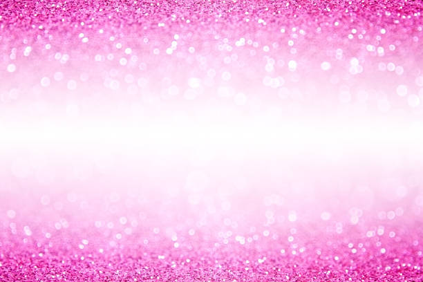 Pink White Glitter Sparkle Background stock photo