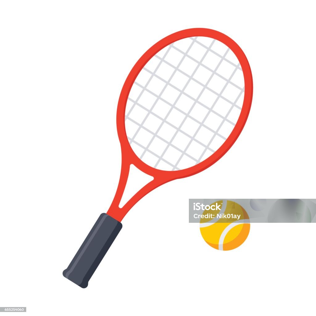 Tennis Vector Icon Tennis, vector illustration in trendy flat style Tennis Racket stock vector