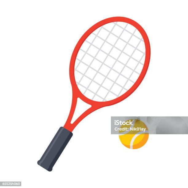 Tennis Vector Icon Stock Illustration - Download Image Now - Tennis Racket, Racket, Illustration