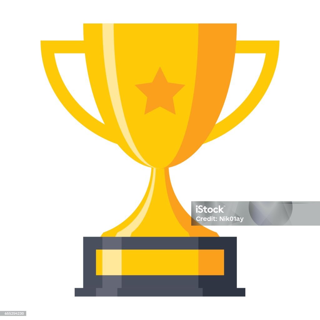 Trophy Cup Icon Trophy cup, award, vector illustration in flat style Trophy - Award stock vector