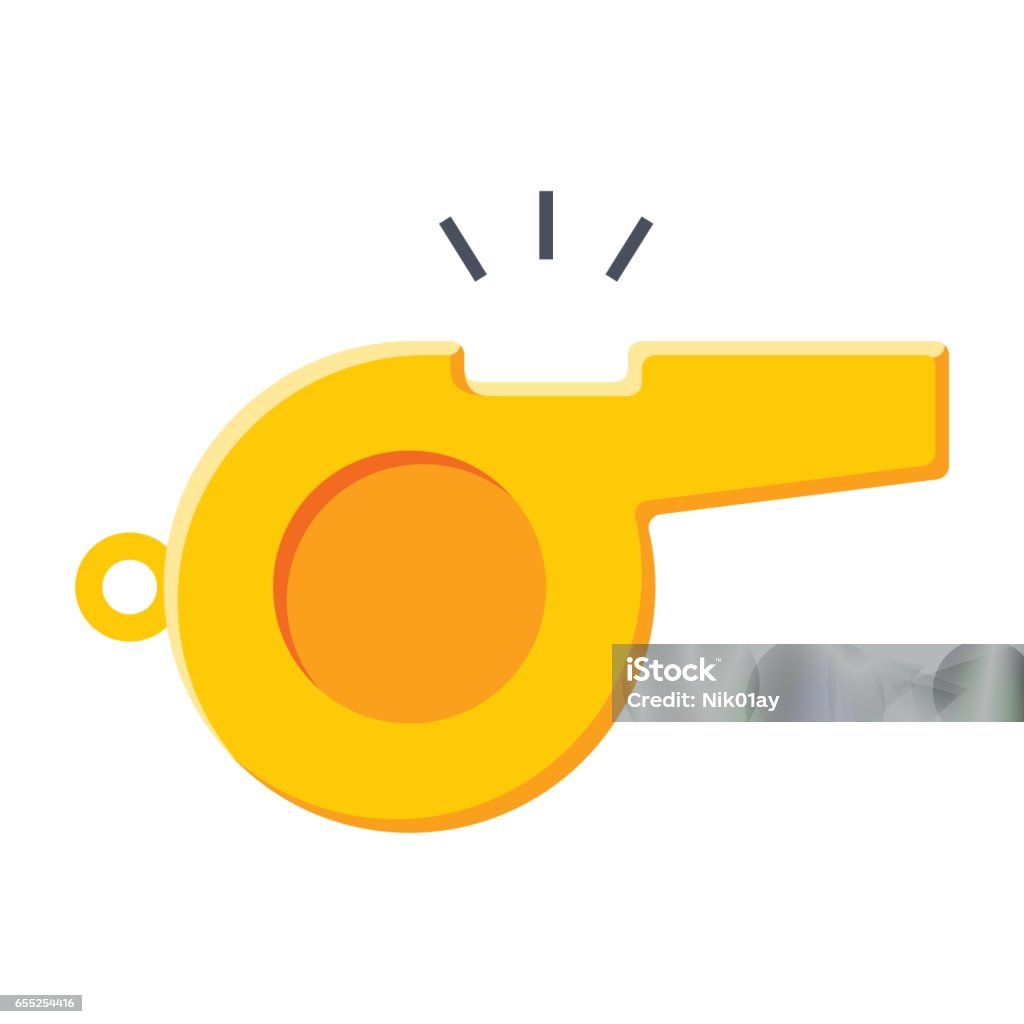 Whistle Vector Icon Whistle, vector illustration in trendy flat style Whistle stock vector