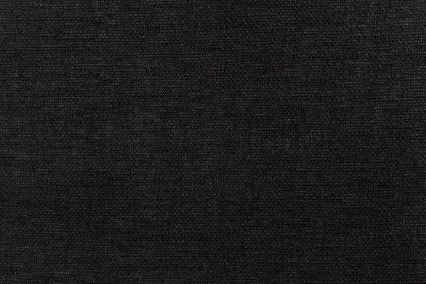 sfondo nero da materiale tessile. tessuto dalla texture naturale. sfondo. - gray canvas linen textured foto e immagini stock