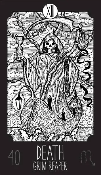 Vector illustration of Death. Grim Reaper