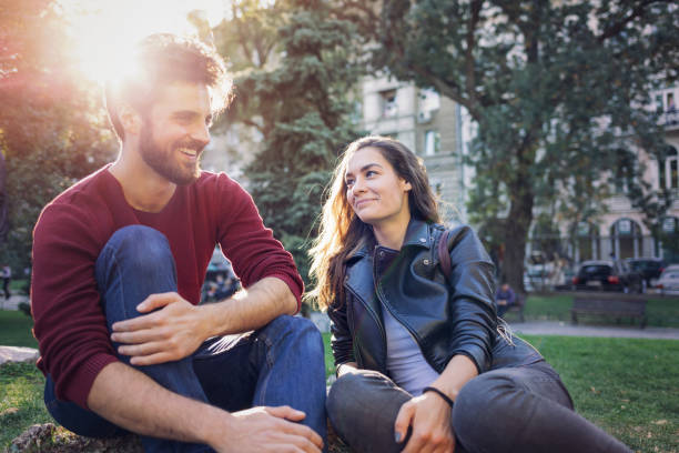 istock Couple on a date at the park 655263536