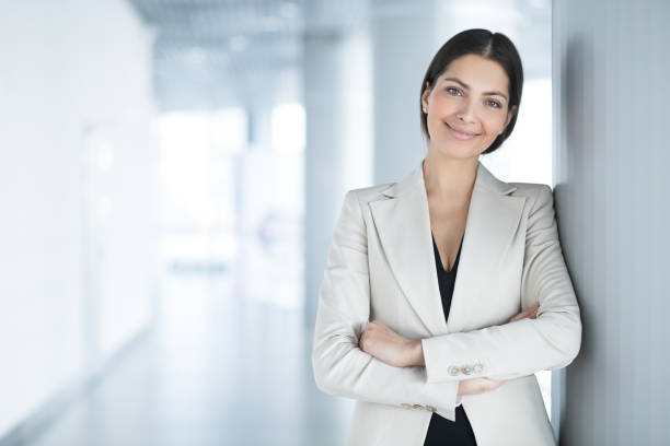 istock Content Pretty Business Woman Relaxing in Hall 655266470