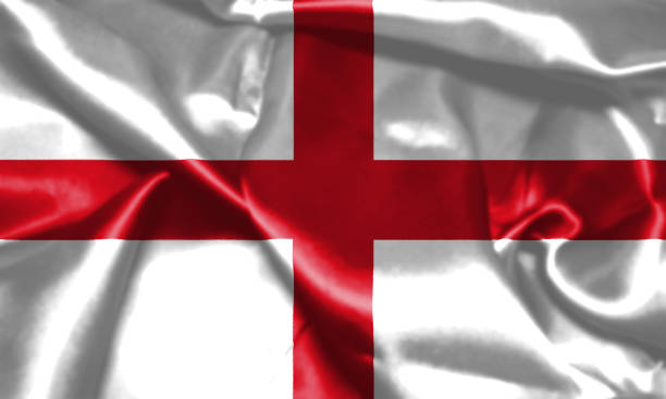 istock Flag of England Waving In The Wind. St George's Cross 3D illustration 655269016