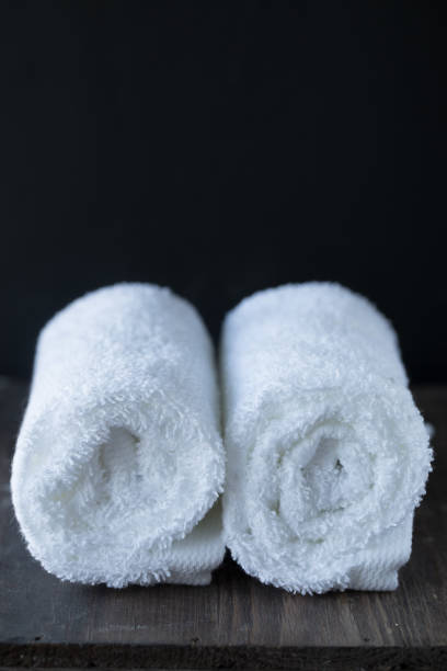 istock Spa - Couple Towels With Candles And magnolia 655271952