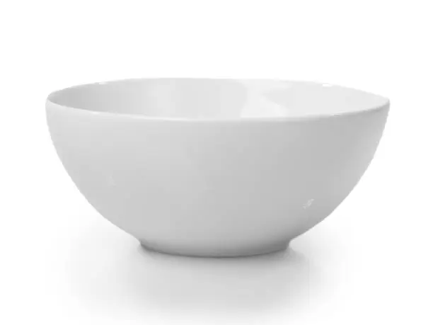 White bowl isolated on white background