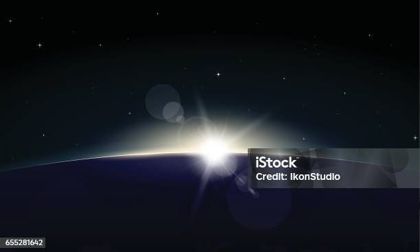 Infinity Sky Rising Sun Rising Sun Stock Illustration - Download Image Now - Horizon, Outer ...