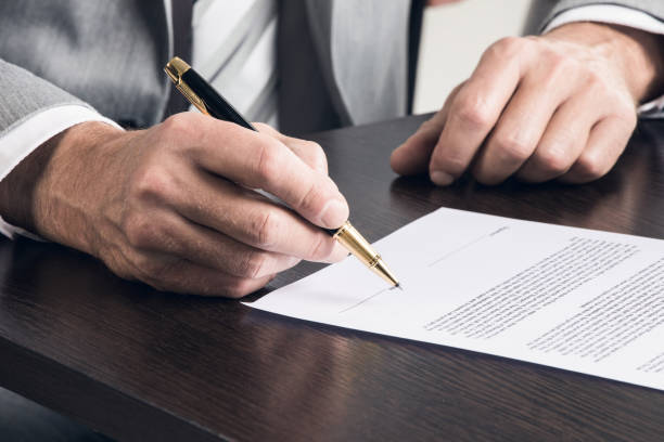 istock Businessman signing a contract 655281864
