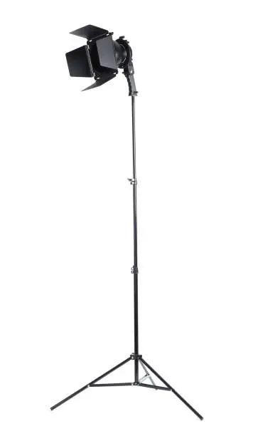 Studio light stand isolated on white