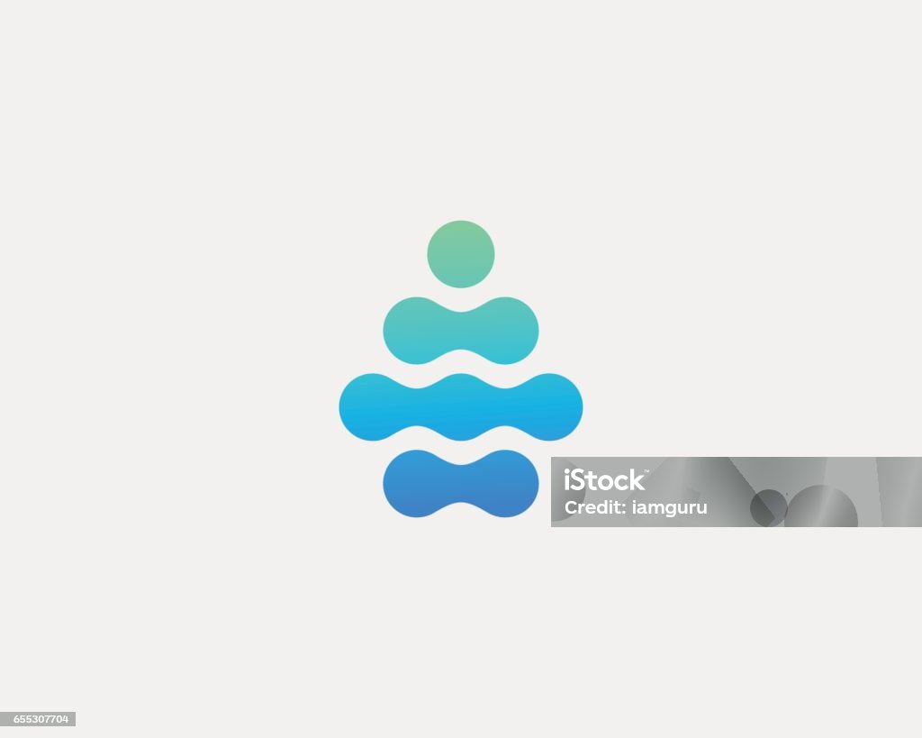 Abstrakte Wasser Aqua Drop-Vektor-Logo-Design. Wasser Tropfen platzsparend Schriftzug. - Lizenzfrei Tropfen Vektorgrafik