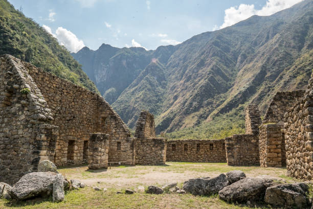 Chachabamba Ruins, Inca trail Chachabamba Ruins, Inca trail, Peru vakantie stock pictures, royalty-free photos & images