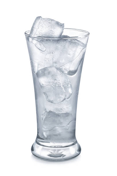 istock glass with ice cubes isolated on white background 655338368