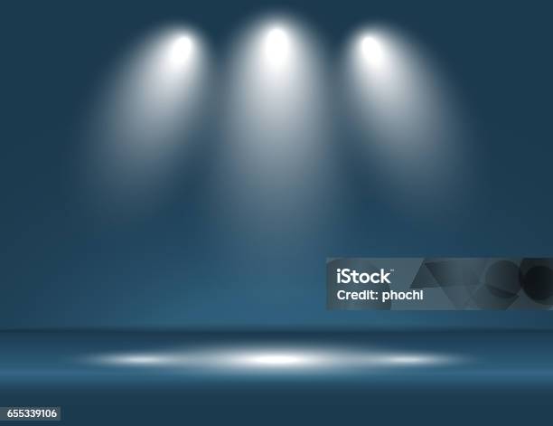 Roombackground1 Stock Illustration - Download Image Now - Stage - Performance Space, Dancing, Spotlight