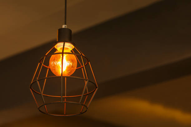 istock Old modern lamp in living room 655341576