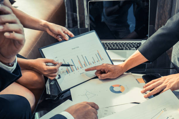 istock Business group meeting closeup document, shake hand final meeting 655347808