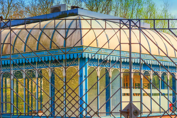 Tourain pavilion in the city park Tourainer pavilion a construction with ornamental roof and canopy. unesco organised group photos stock pictures, royalty-free photos & images