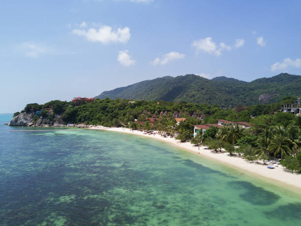 istock Aerail Bottle beach view, Koh Phangan, Thailand 655353030