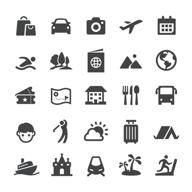 Travel and Vacation Icons - Smart Series Travel and Vacation Icons golf symbols stock illustrations