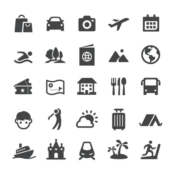 Vector illustration of Travel and Vacation Icons - Smart Series