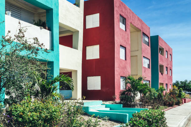 Apartment buildings, owned by a government in Santiago de Cuba
