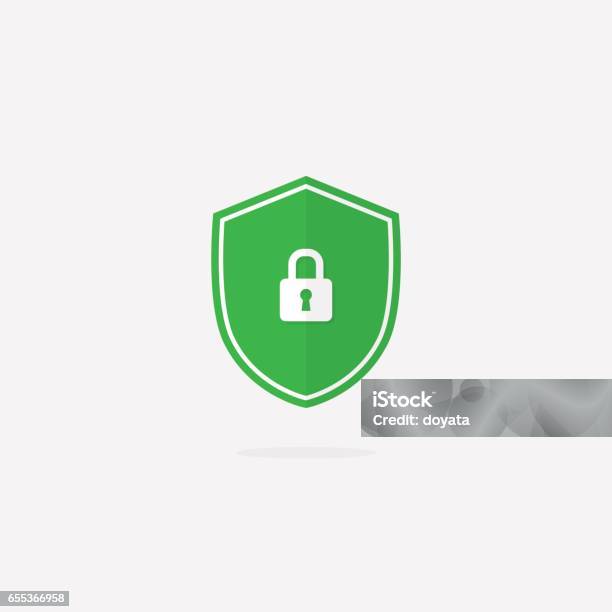 Security Shield Vector Icon Stock Illustration - Download Image Now - Shielding, Shield, Lock