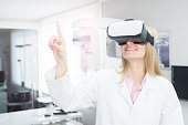 Healthcare worker using Vr headset