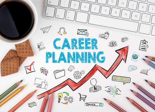 istock Career Planning Business Concept. White office desk 655373858