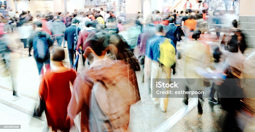 city life Crowd of People Stock Photo