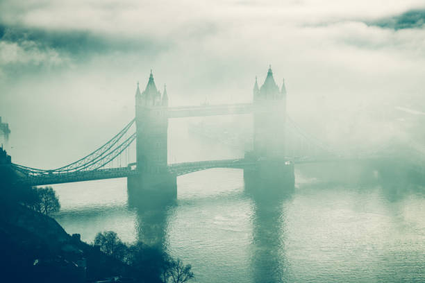 River Thames with Tower bridge, London, UK stock photo