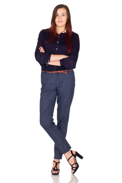 istock Young confident businesswoman in dark blue 655392052