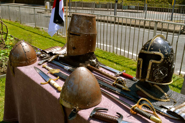 istock Display of knights armour and armaments 655406888