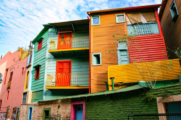 La Boca, Buenos Aires, Argentina La Boca is a neighborhood, or barrio of the Argentine capital, Buenos Aires. la boca stock pictures, royalty-free photos & images