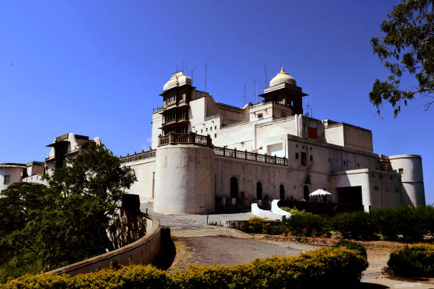 Udaipur, India - September 14, 2015: The Monsoon Palace, formerly known as the Sajjan Garh Palace, is a hilltop palatial residence in Udaipur, Rajasthan; built basically to watch the monsoon clouds.