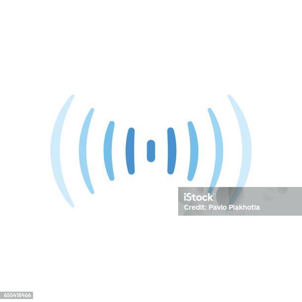 Wifi Signal Connection Sound Radio Wave Logo Symbol Stock Illustration - Download Image Now