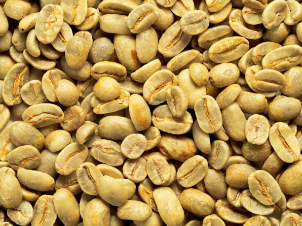 istock top view of green coffee beans background 655425166