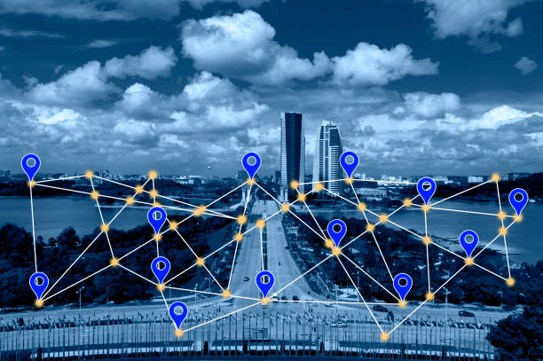 istock Putrajaya cityscape searching location and navigation concept. 655428290